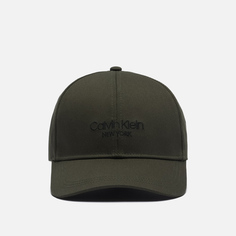 Кепка Calvin Klein Jeans Embroidered Logo, цвет оливковый