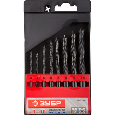 Набор спиральных сверл по дереву ЗУБР