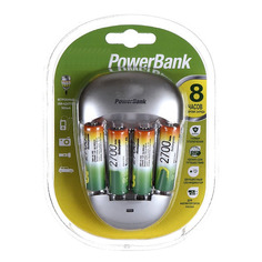 AA Аккумулятор + зарядное устройство GP PowerBank PowerBankPB27GS270/100, 4 шт. 2700мAч