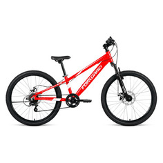 Велосипед Forward Rise 24 2.0 disc (2021) горный (подростк.) рам.:11" кол.:24" красный/белый 14кг (R