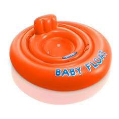 Круг-ходунки INTEX Baby Float, надувные, оранжевый [56588]