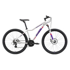Велосипед Stark Viva 27.2 D (2020-2021) горный рам.:18" кол.:27.5" белый/фиолетовый 15.9кг (HQ-00047