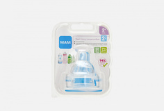 Соска силиконовая для бутылочек с широким горлышком 2+ месяцев MAM