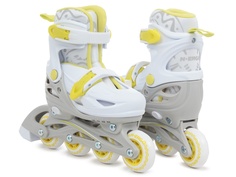 Коньки N.Ergo N-083QH р.M 34-37 White-Yellow