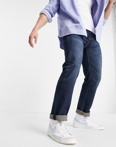 Темно-синие прямые джинсы Levis 514-Голубой