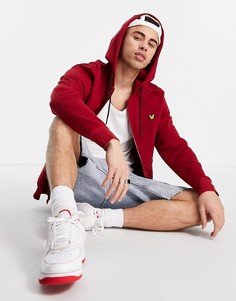 Флисовый худи на молнии Lyle & Scott Sport-Красный