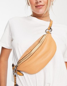 Песочная сумка-кошелек на пояс с застежкой-молнией сверху Rebecca Minkoff-Светло-бежевый цвет