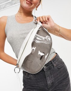 Серая сумка-кошелек на пояс с застежкой-молнией сверху Rebecca Minkoff-Серый