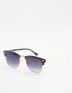 Черные солнцезащитные очки в стиле ретро с дымчатыми стеклами Accessorize Cally-Черный цвет