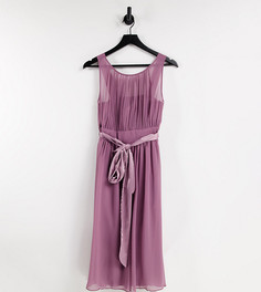 Розовато-лиловое платье с короткой расклешенной юбкой Little Mistress Petite Bridesmaid-Фиолетовый цвет