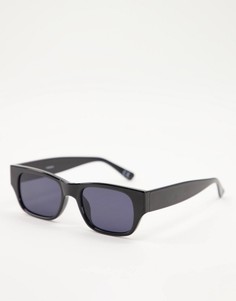 Черные солнцезащитные очки «кошачий глаз» с черными дымчатыми стеклами ASOS DESIGN-Черный цвет