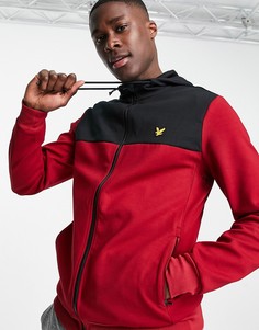 Флисовый топ в стиле колор блок на молнии Lyle & Scott Sport-Красный