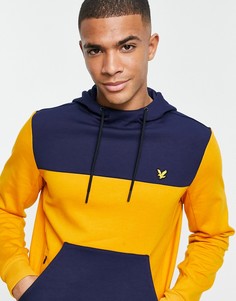 Флисовый топ в стиле колор блок Lyle & Scott Sport-Серый