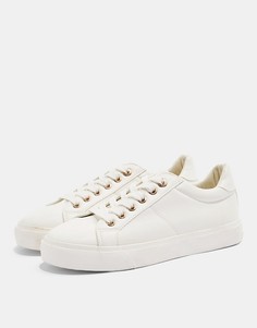 Белые кроссовки на шнуровке Topshop Camden-Белый