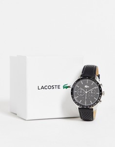 Черные мужские часы с кожаным ремешком Lacoste 2011109-Черный цвет