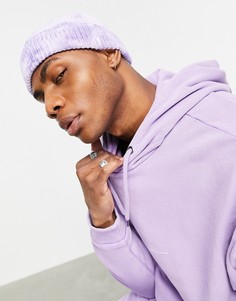 Маленькая фиолетовая шапка-бини в рыбацком стиле с эффектом тай-дай ASOS DESIGN-Фиолетовый цвет
