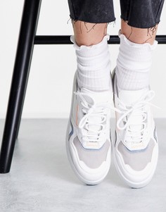 Белые кроссовки со шнуровкой в спортивном стиле Topshop Court-Белый