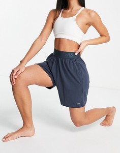 Удлиненные хлопковые шорты-боксеры с широким поясом ASOS 4505-Серый