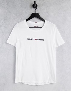 Белая футболка с логотипом Tommy Hilfiger Sport-Белый