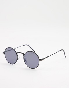 Черные круглые солнцезащитные очки River Island-Черный цвет