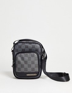 Черная сумка через плечо с монограммой River Island-Черный цвет