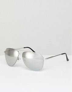 Серебристые солнцезащитные очки-авиаторы Jeepers Peepers-Серебряный