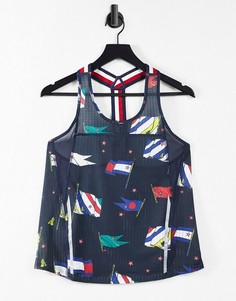 Майка с ремешками с принтом в виде флага Tommy Hilfiger Amber-Multi