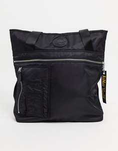 Черная нейлоновая сумка-тоут Dr.Martens Luxe AB086001-Черный