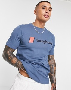 Синяя футболка с логотипом спереди Berghaus Heritage-Голубой