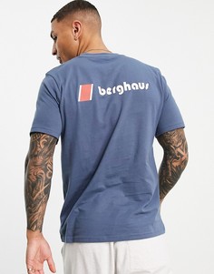 Синяя футболка с логотипом Berghaus Heritage-Голубой