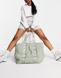 Нейлоновая сумка-тоут цвета хаки с тесьмой на ручках ASOS Weekend Collective-Зеленый цвет