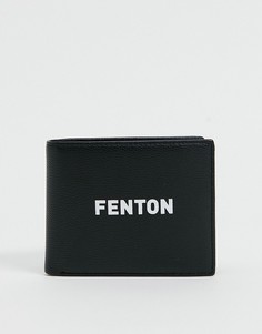 Бумажник двойного сложения из искусственной кожи Fenton-Черный цвет