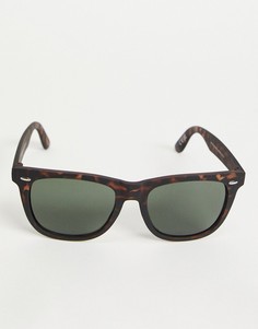 Солнцезащитные очки в стиле ретро в коричневой черепаховой оправе New Look-Коричневый цвет