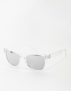 Солнцезащитные очки в стиле ретро в прозрачной оправе New Look-Прозрачный