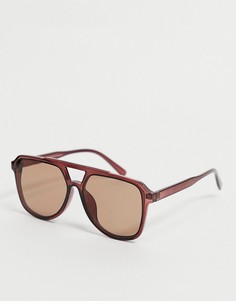 Солнцезащитные очки-навигаторы в черепаховой оправе New Look-Коричневый цвет