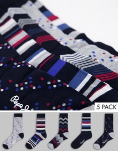 Набор из 5 пар носков Pepe Jeans Elmer-Многоцветный