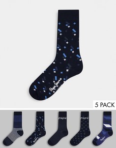 Набор из 5 носков Pepe Jeans Elon-Темно-синий
