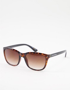 Солнцезащитные очки с квадратными линзами в стиле ретро French Connection-Коричневый цвет
