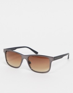 Солнцезащитные очки с квадратными линзами в стиле ретро French Connection-Серый