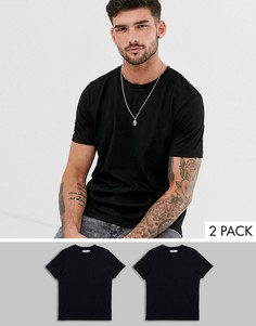 2 черные футболки Topman-Многоцветный