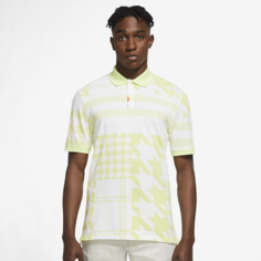 Мужская рубашка-поло в клетку с плотной посадкой The Nike Polo - Желтый