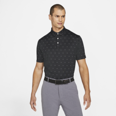 Мужская рубашка-поло с принтом для гольфа Nike Dri-FIT Player - Черный