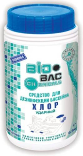 Средство для бассейна Биобак "Хлор ударный", 1 кг (BP-CH60)