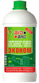 Биологическое средство Биобак для дачных туалетов и септических систем, 1 л (BB-V600)