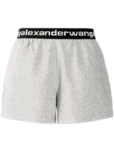 Alexander Wang спортивные шорты с логотипом на поясе