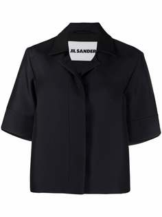 Jil Sander укороченная куртка-рубашка с короткими рукавами