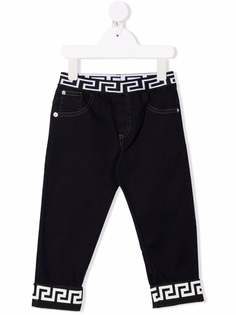 Versace Kids джинсы с узором Greca