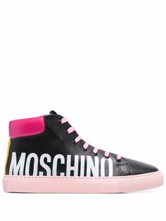 Moschino высокие кеды с логотипом