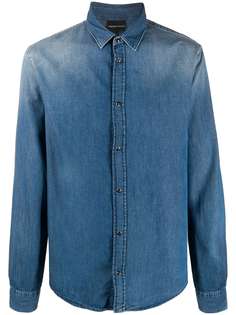 Emporio Armani джинсовая рубашка прямого кроя