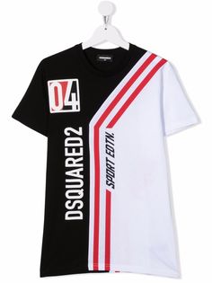 Dsquared2 Kids футболка в стиле колор-блок с логотипом